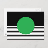 Carte Postale Colorbloc noir blanc et cercle vert (Devant / Derrière)