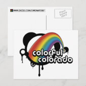 Carte Postale coloré. (Devant / Derrière)