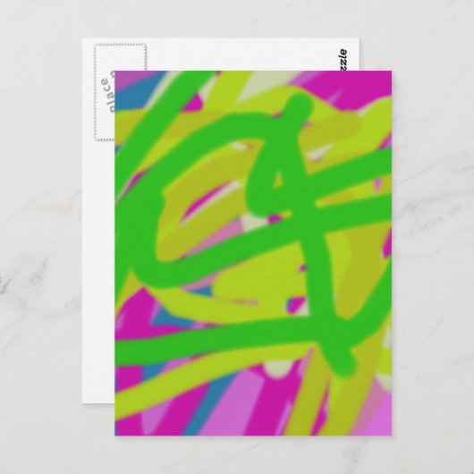 Carte Postale coloré 3748 art abstrait (Devant / Derrière)