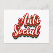 Carte Postale Coloré anti-social (Devant)