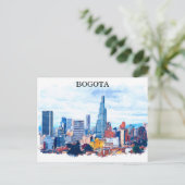 Carte Postale Coloré Bogota Colombie Cityscape (Debout devant)