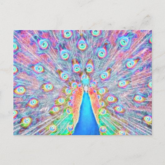 Carte Postale Coloré clair *Peacock* Spirit Design (Devant)