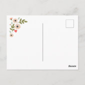 Carte Postale Coloré Floral Valentine (Dos)