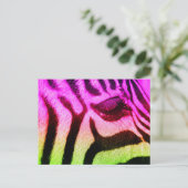 Carte Postale Coloré Funky Zebra (Debout devant)