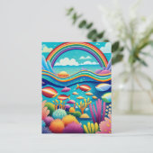 Carte Postale Coloré sous-marin sous l'arc-en-ciel (Debout devant)