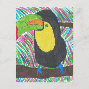 Carte Postale Coloré Tropical Toucan
