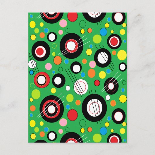 Carte Postale Coloré Vert (Devant)