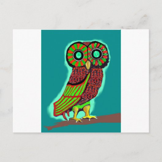 Carte Postale Colored owl (Devant)