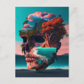 Carte Postale Colored skull (Devant)