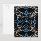 Carte postale colorée à motifs floraux (Devant / Derrière)