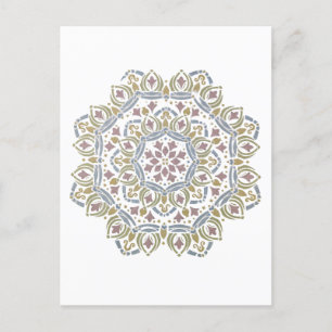 Carte postale colorée à motifs floraux