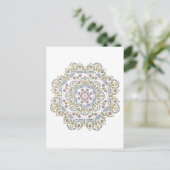 Carte postale colorée à motifs floraux (Debout devant)