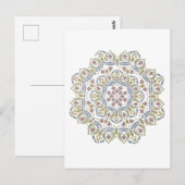 Carte postale colorée à motifs floraux (Devant / Derrière)