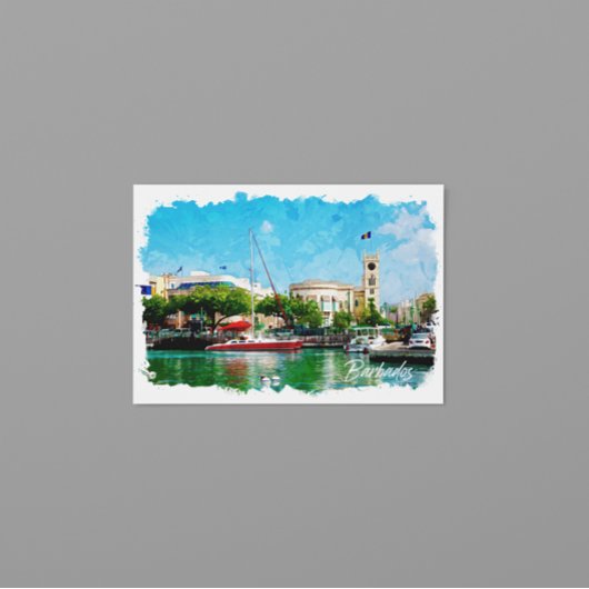 Carte Postale Colorée Barbade Caraïbes île