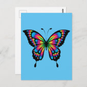 CARTE Postale COLORÉE BETTERFLY ART (Devant / Derrière)