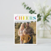 Carte Postale Colorée Brillante Soirée de Noël (Debout devant)