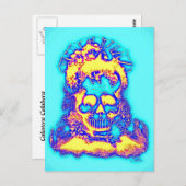 Carte postale colorée Calavera (Devant / Derrière)