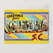 Carte Postale Colorée Columbia SC Salutation (Devant)