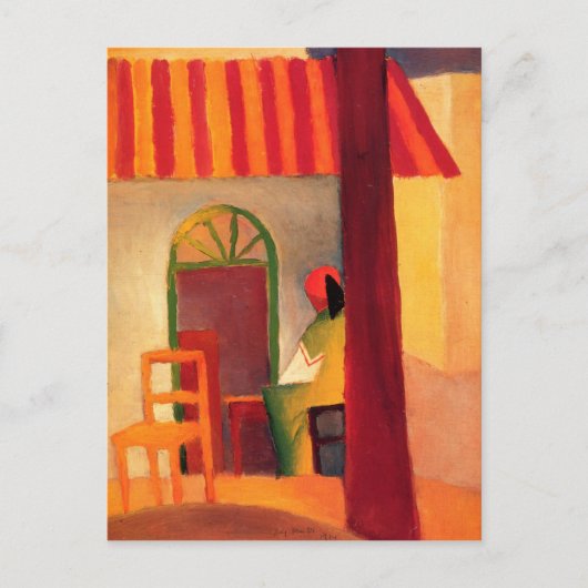 Carte postale colorée d'August Macke (Devant)