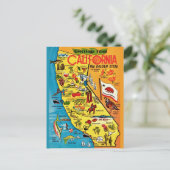 Carte postale colorée de Californie (Debout devant)