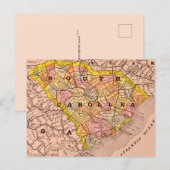 Carte postale colorée de Caroline du Sud (Devant / Derrière)