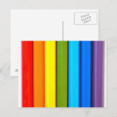 Carte postale colorée de crayons (Devant / Derrière)