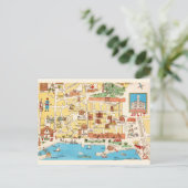 Carte postale colorée de Croatie divisée (Debout devant)
