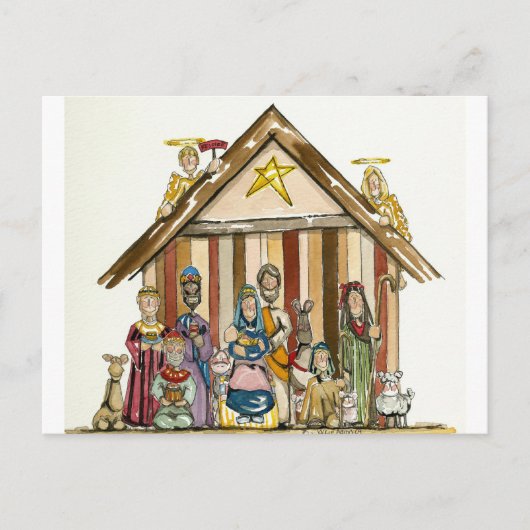 carte postale colorée de la scène nationale (Devant)