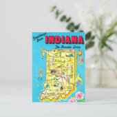 Carte postale colorée de l'Indiana (Debout devant)