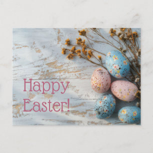 Carte postale colorée de Pâques avec oeufs de Pâqu