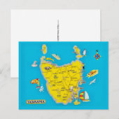 Carte postale colorée de Tasmanie (Devant / Derrière)