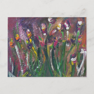 Carte postale colorée de tulipe