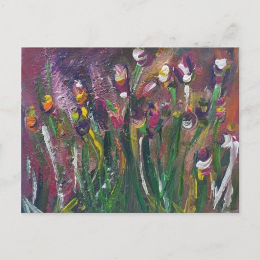 Carte postale colorée de tulipe (Devant)