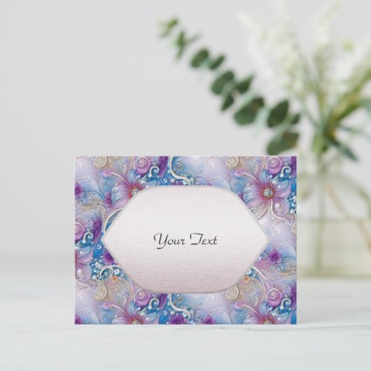 Carte postale Colorée Floral Pearly Gems (Debout devant)