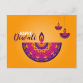 Carte postale colorée Happy Diwali (Devant)