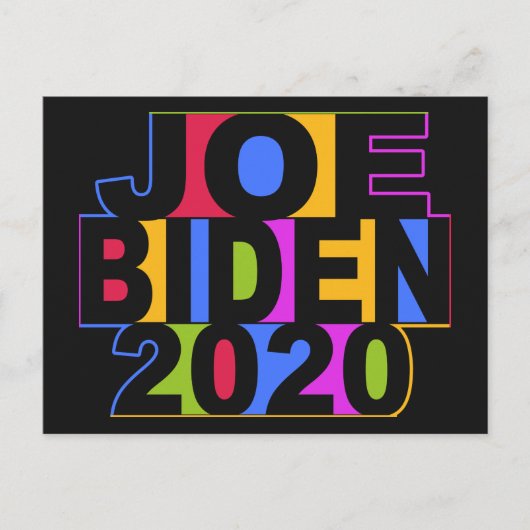 Carte postale colorée JOE BIDEN 2020 (Devant)