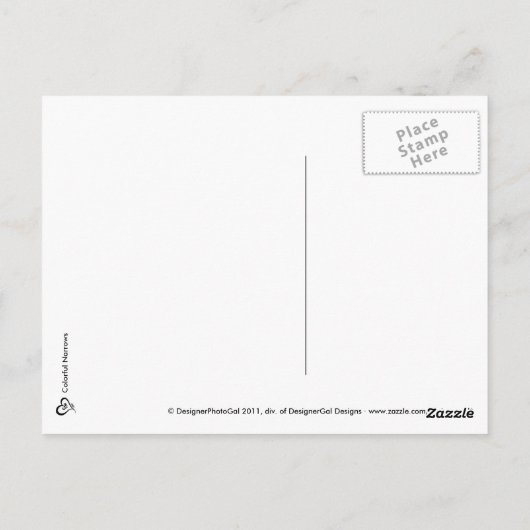 Carte postale Colorée Narrows (Dos)