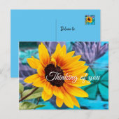 Carte postale colorée 'Thinking of You' (Devant / Derrière)