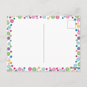 Carte Postale Colorés Points Enfants Merci (Dos)