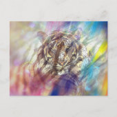 Carte Postale Colorful Abstract Tiger (Devant)