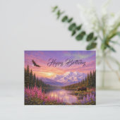 Carte Postale Colorful Alaska Landscape Birthday (Debout devant)