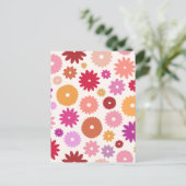 Carte Postale Colorful Blooms Pattern (Debout devant)
