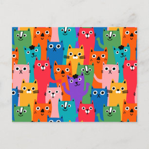 Carte Postale Colorful cats