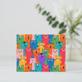 Carte Postale Colorful cats (Debout devant)