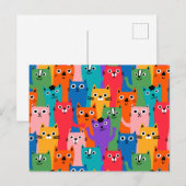 Carte Postale Colorful cats (Devant / Derrière)