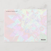 Carte Postale Colorful Colorful Collage Abstrait avec libellules (Dos)