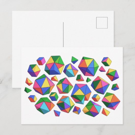 Carte Postale Colorful Cubes (Devant / Derrière)