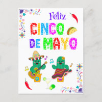 Colorful Festive Cinco de Mayo 2025 Dancing Cactus