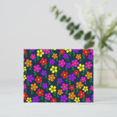 Carte Postale Colorful Floral Pattern (Debout devant)