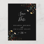 Carte Postale Colorful Garden wildflower Save the Date (Devant)